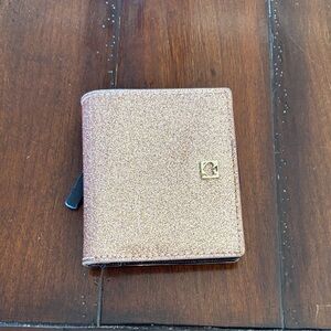 Kate Spade Rose Gold Glitter Mini Wallet